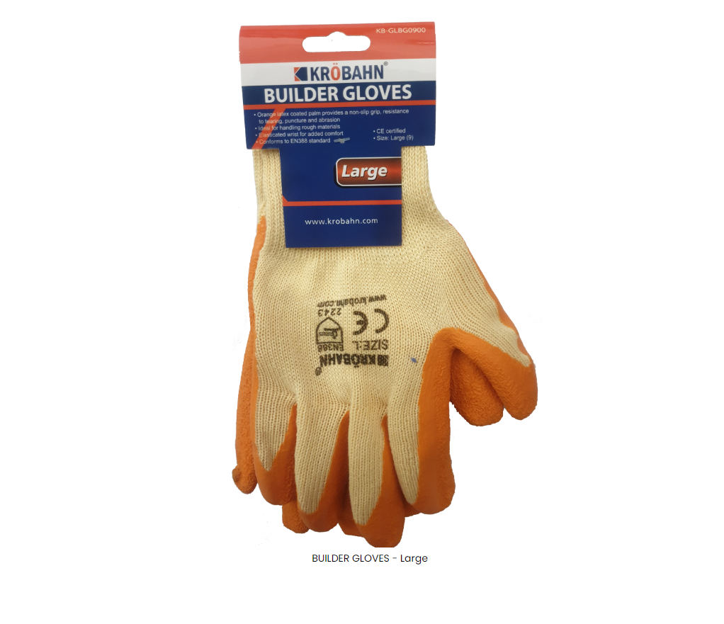 Builder Gloves - Large Pair Pack of 12