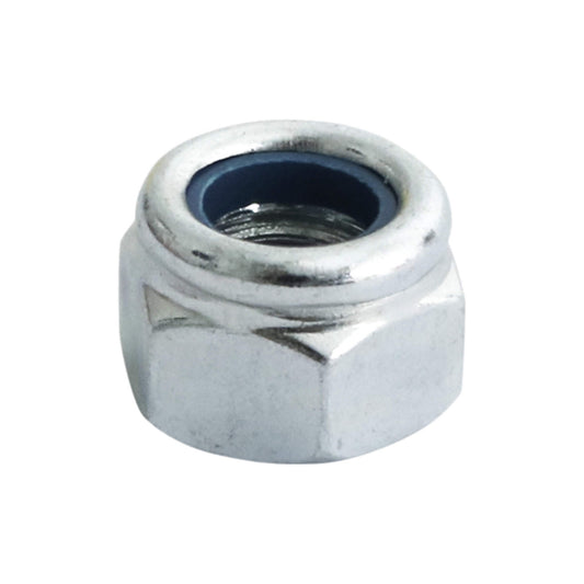 P Nylon Nut DIN 982 - BZP M8 10 PCS