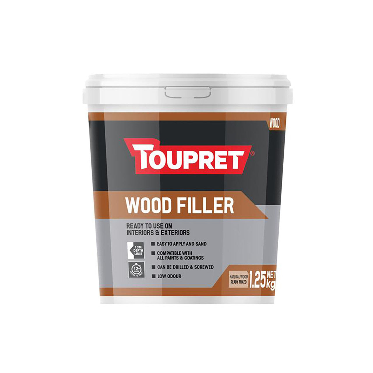 Toupret Woodfiller Natural Wood Ready Mix 1.25kg