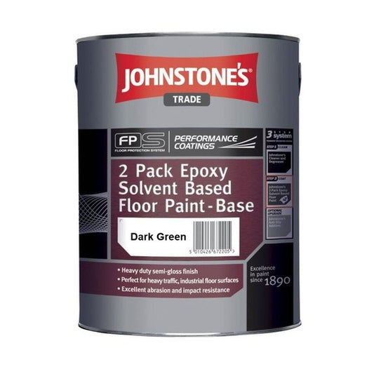 Johnstone's 2 Pack Epoxy Solvent-Based Floor Paint Base Dark Green 3L
