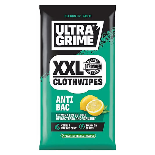 UltraGrime XXL Anti-Bac Citrus Fresh Clothwipes 20 Pack