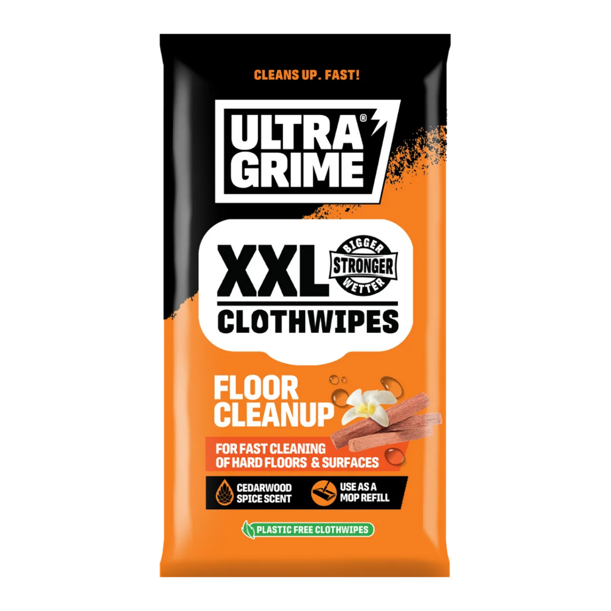 UltraGrime XXL Floor Cleanup Clothwipes 20 pack (14 Packs)