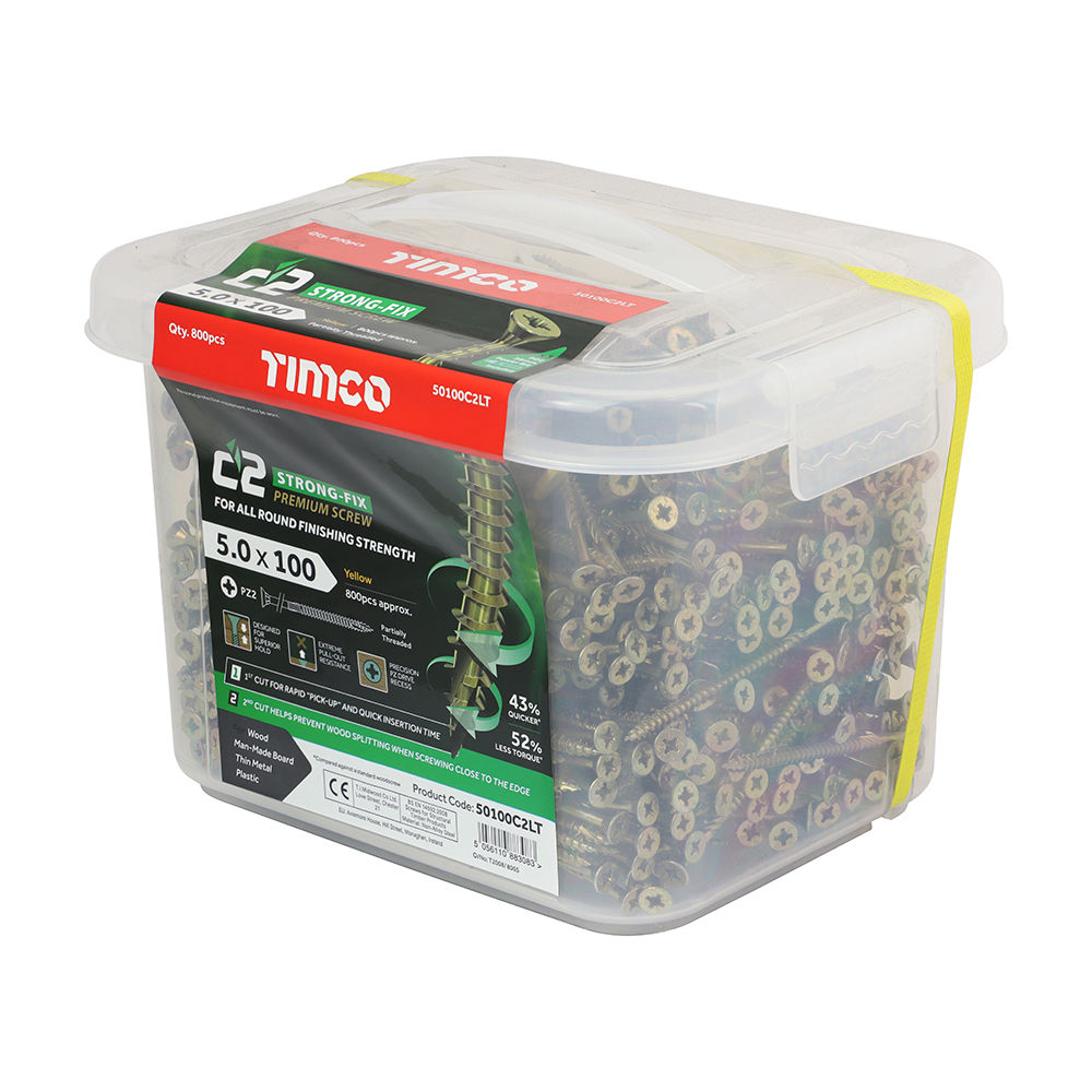 C2 Strong-Fix Screws (Tub 800) - 5.0 x 100mm