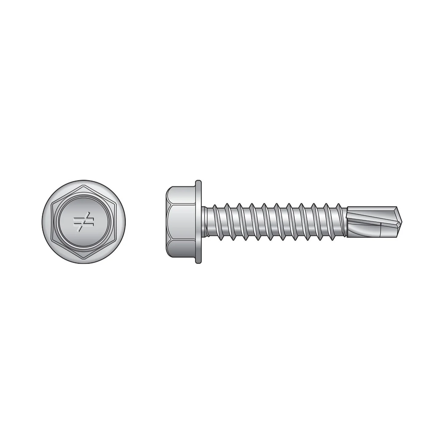 #12 X 1 INCH 14 TPI SD Zinc -1500EA