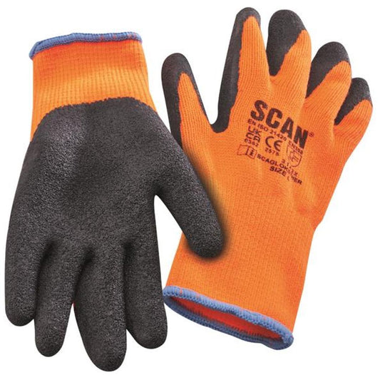 Scan Dipped Thermal Latex Gloves Pack 3