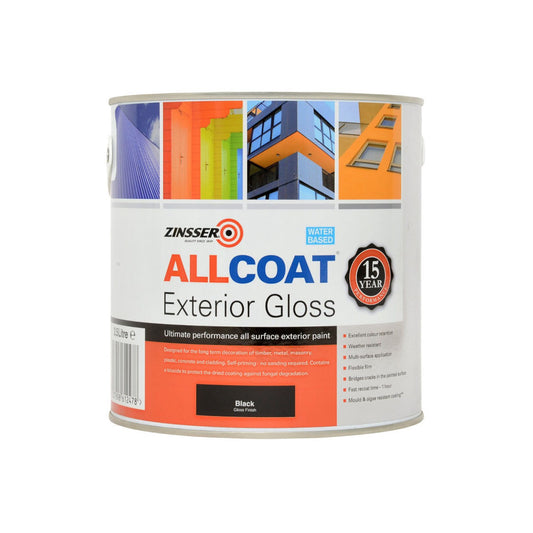 Zinsser AllCoat Exterior Gloss Black 2.5L