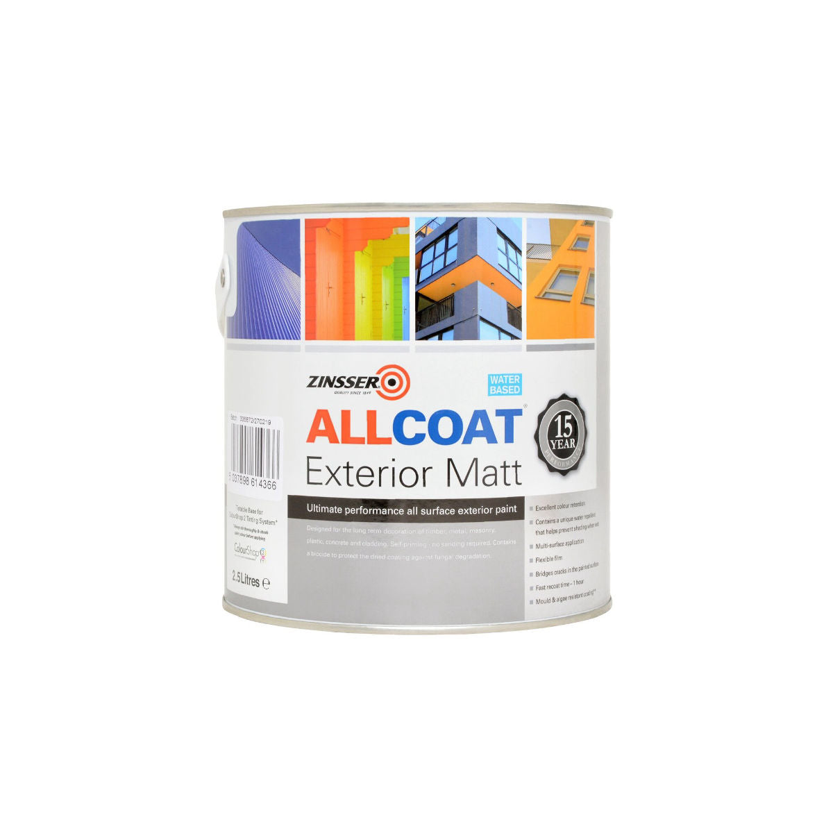 Zinsser All Coat Exterior Matt White 2.5L