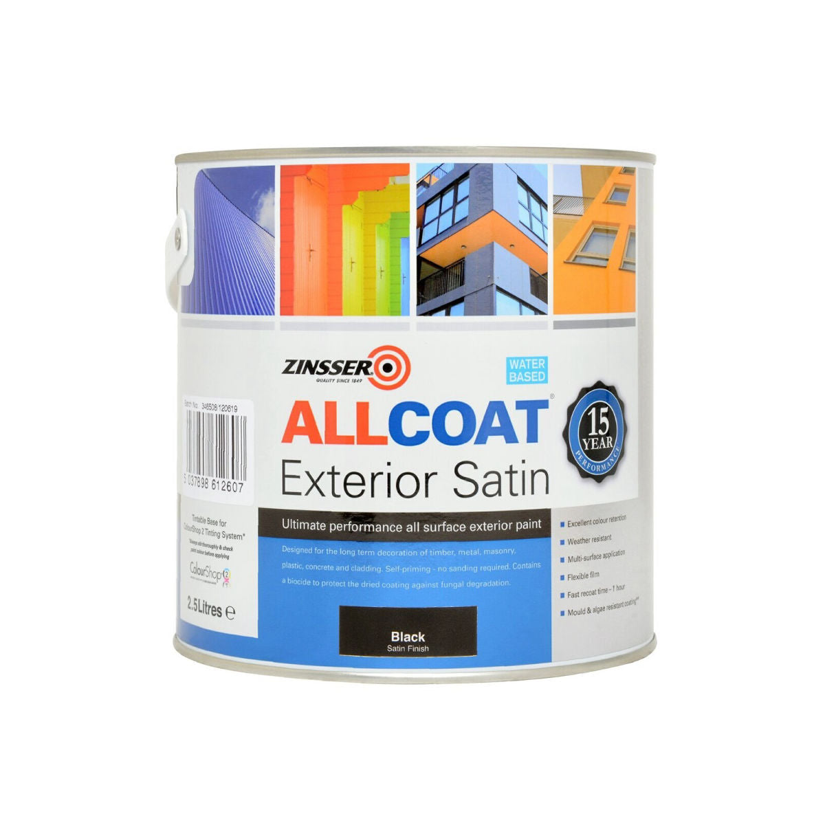 Zinsser AllCoat Exterior Satin 2.5L Black
