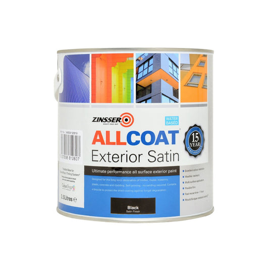 Zinsser AllCoat Exterior Satin 2.5L Black