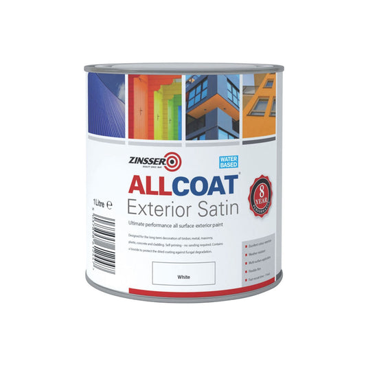 Zinsser All Coat Exterior Satin White 1L