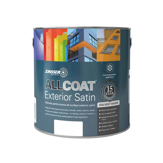 Zinsser AllCoat Exterior Solvent Based Satin Black 1L