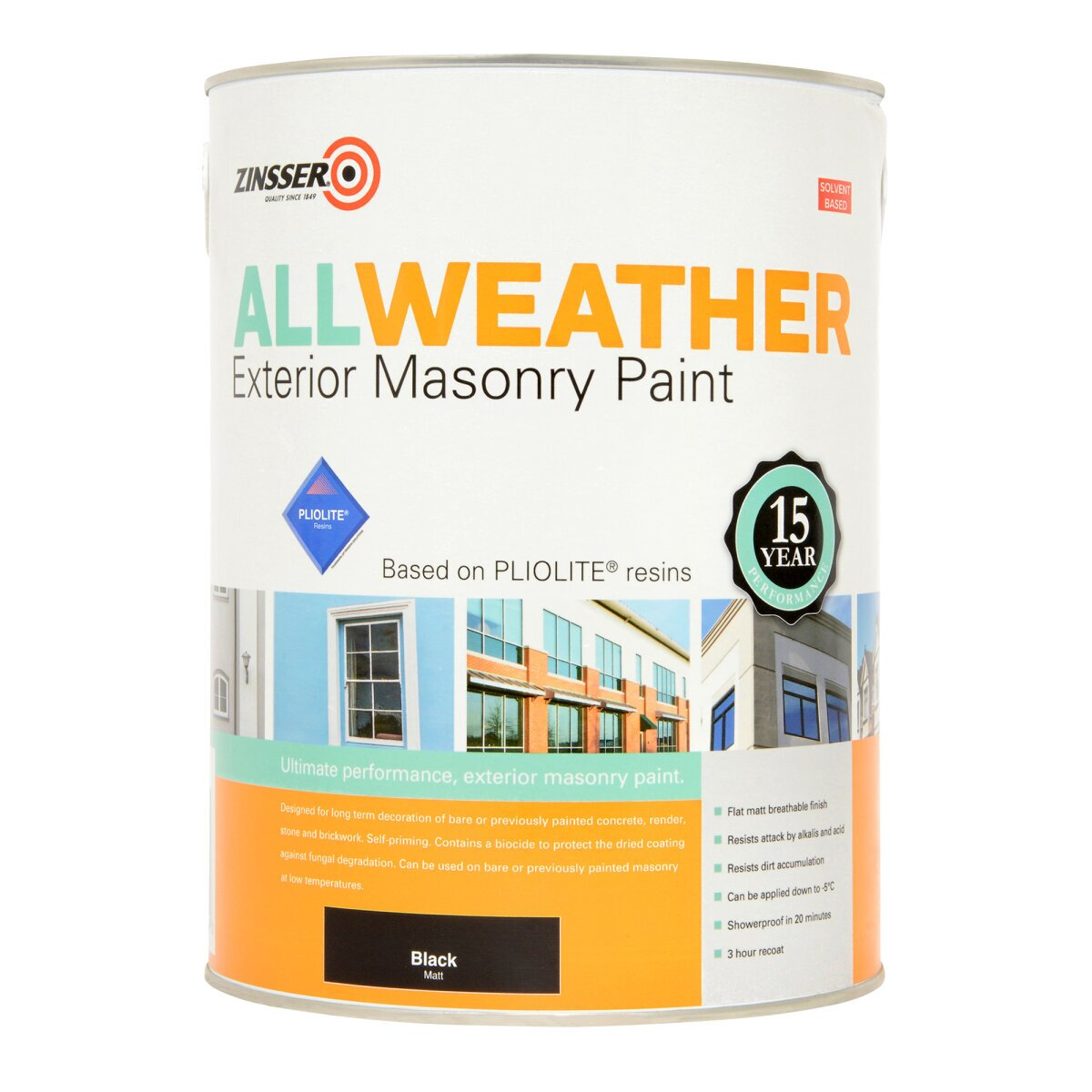 Zinsser All Weather Exterior Masonry Black 5L