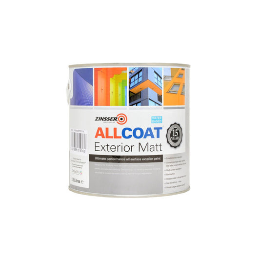 Zinsser Allcoat Exterior Matt Black 2.5L