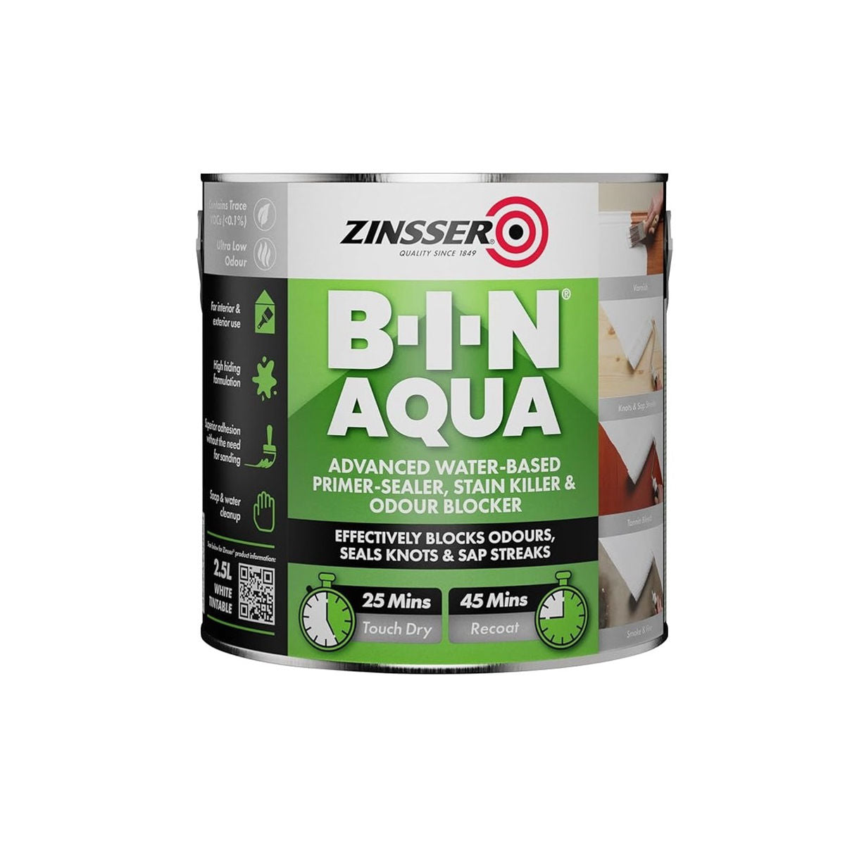 Zinsser B-I-N Aqua Primer White 2.5L