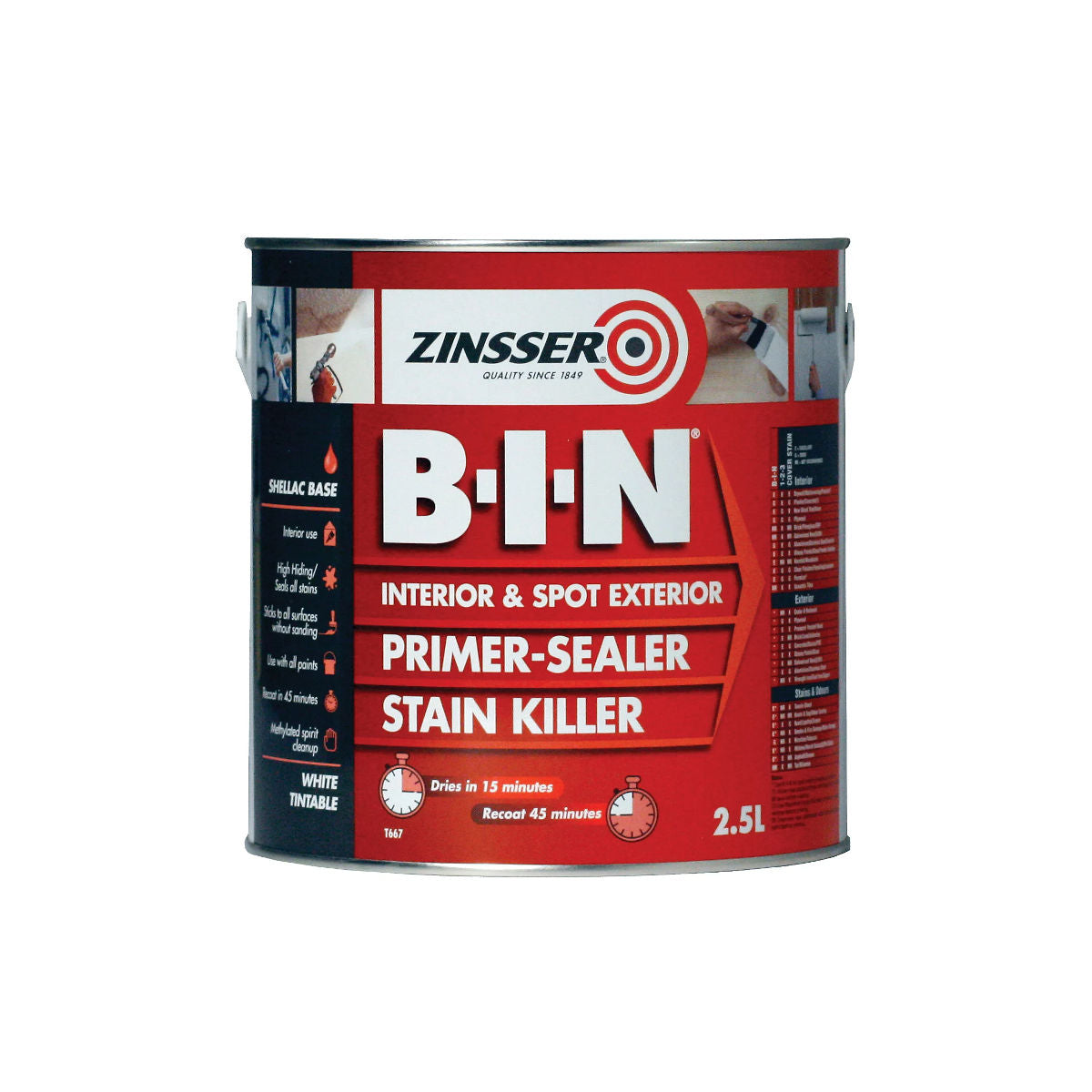 Zinsser B-I-N Primer Sealer 2.5L