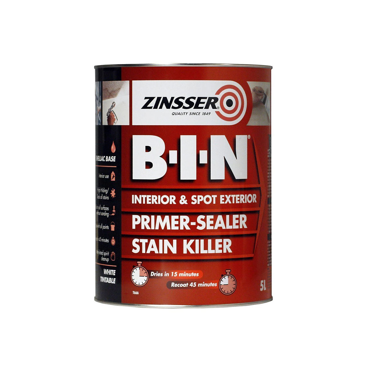 Zinsser B-I-N Primer Sealer White 5L