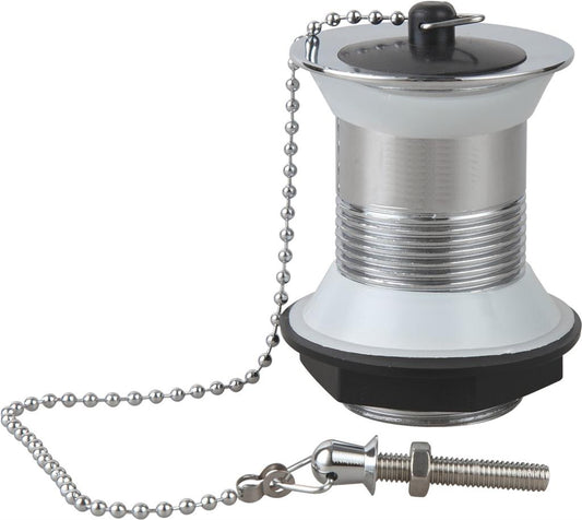 1 1/4" Unslotted Basin Waste Poly Plug Chrome
