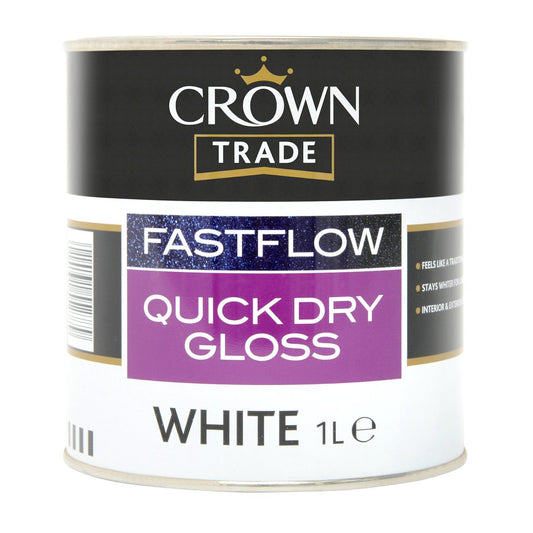 Crown Gloss Fastflow Quick Dry White 1L