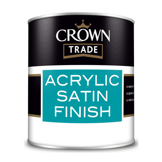 Crown Trade Acrylic Satin 1L White