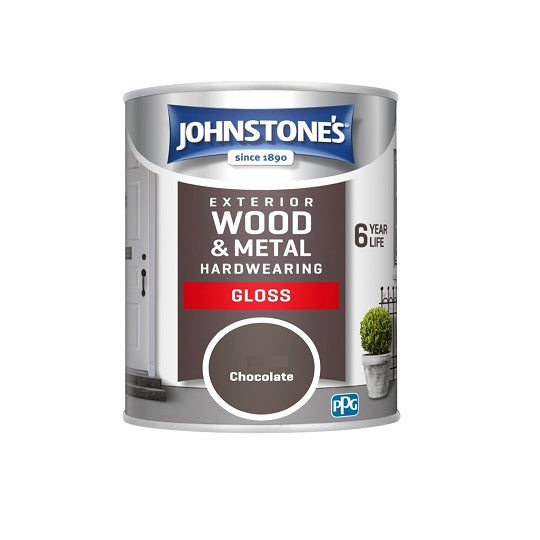 Johnstone's Exterior Hardwearing Gloss - Smooth Chocolate - 750ml