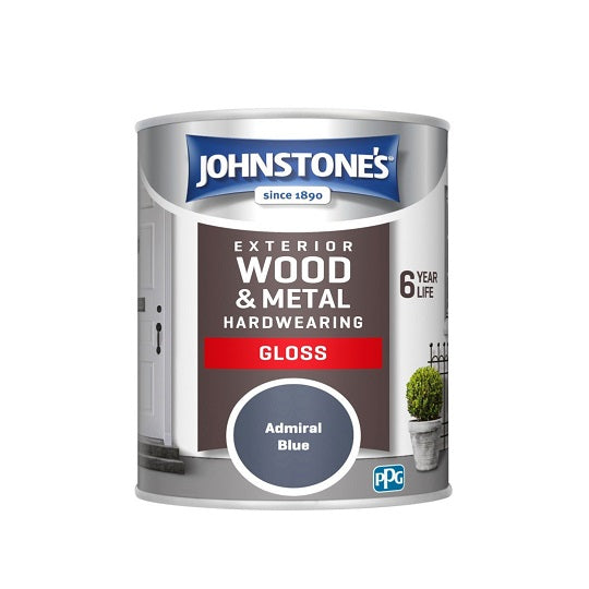 Johnstone's Exterior Hardwearing Gloss - Admiral Blue - 750ml