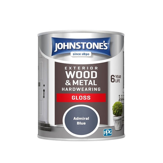 Johnstone's Exterior Hardwearing Gloss - Admiral Blue - 750ml
