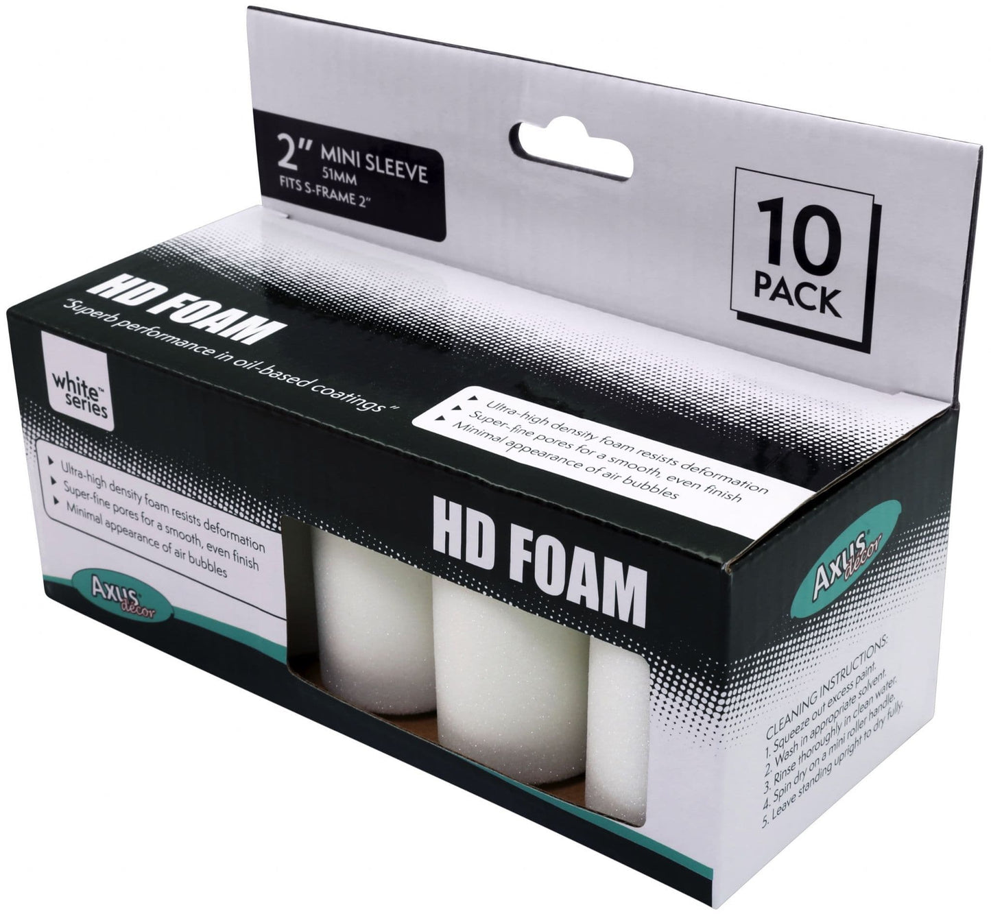 HD Foam Roller (white Series) 2"/50mm (Pack Of 10)