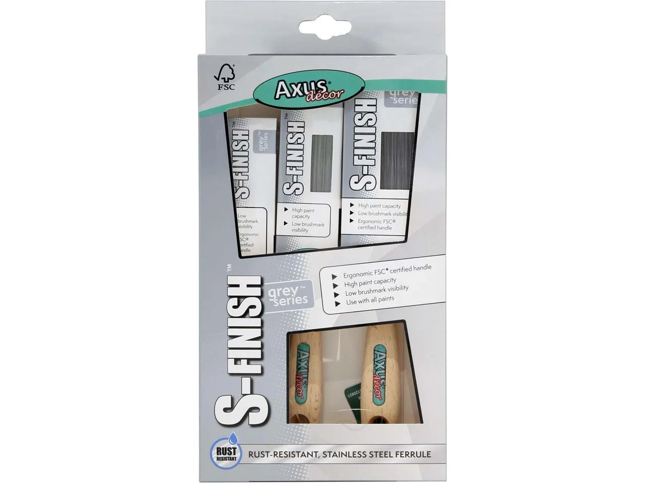 S-Finish Brush Set Grey Series (Set Of 3)-AXU/BGS3