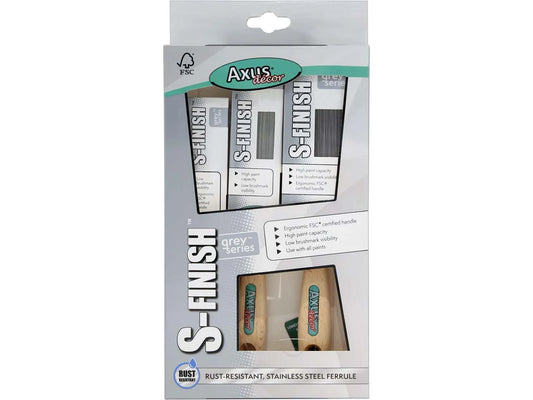 S-Finish Brush Set Grey Series (Set Of 3)-AXU/BGS3