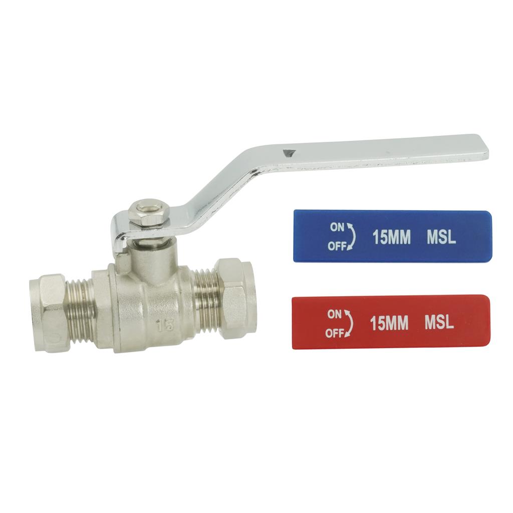 Genbra 15mm Lever Ball Valve Dual Light Pattern 2