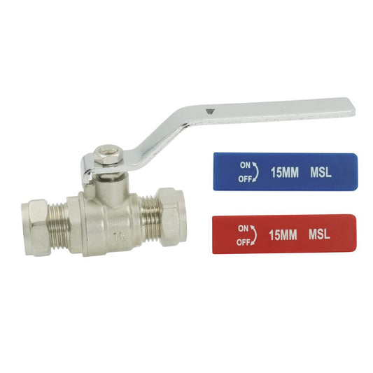 Genbra 15mm Lever Ball Valve Dual Light Pattern 2