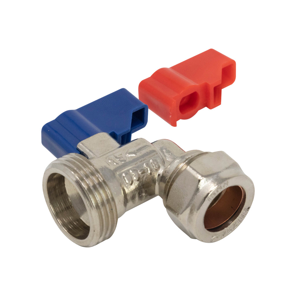 15mm x 3/4″ Angled Washing Machine Valve