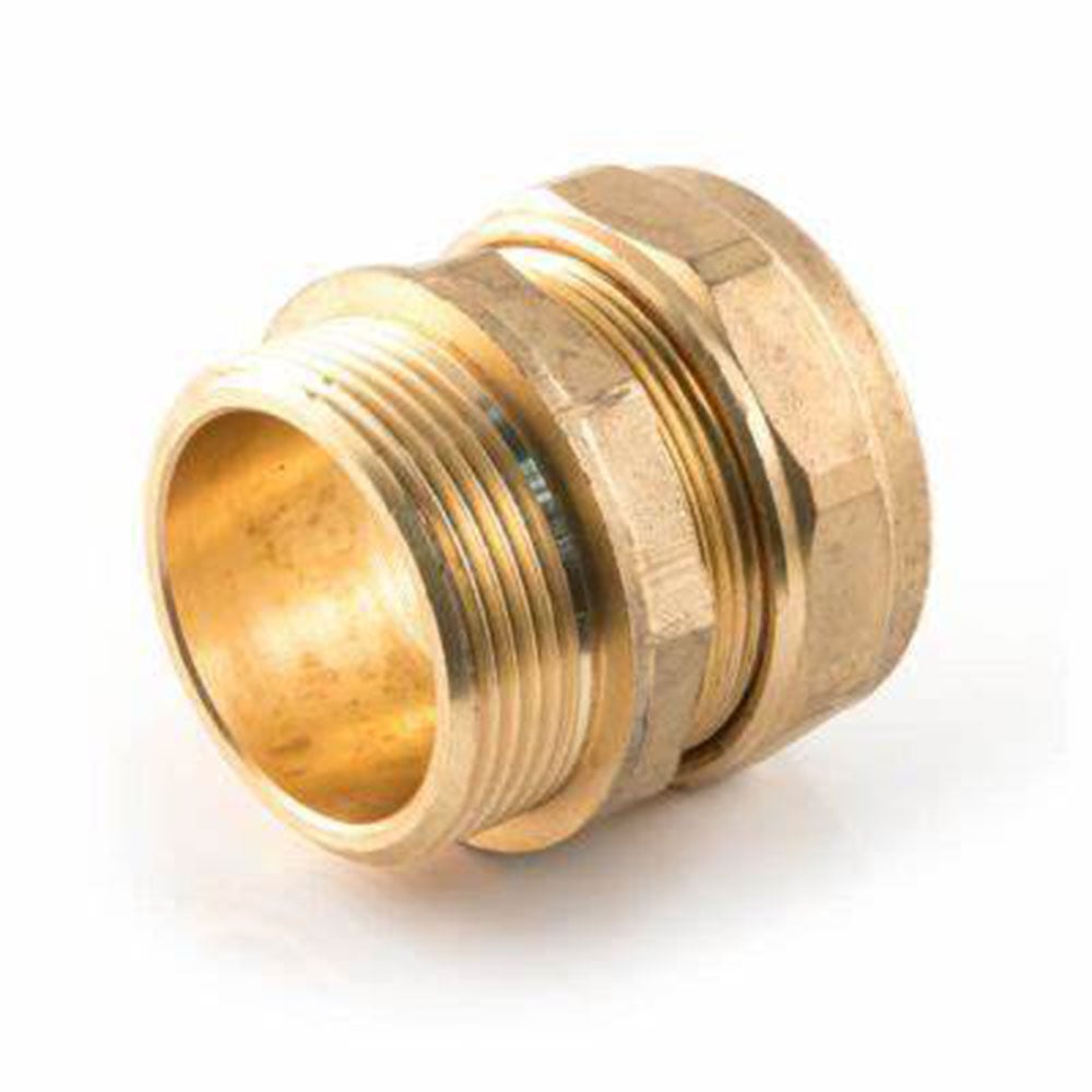 Compression 15mm x 3/8" Straight Connector Male Iron