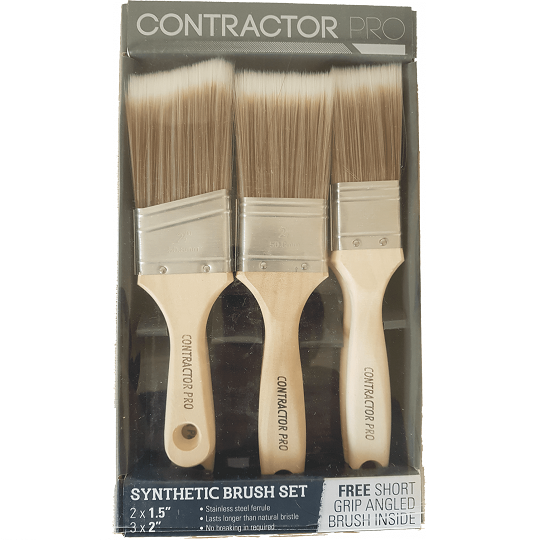 CONTRACTOR PRO SYNTHETIC BRUSH SET+FREE PR