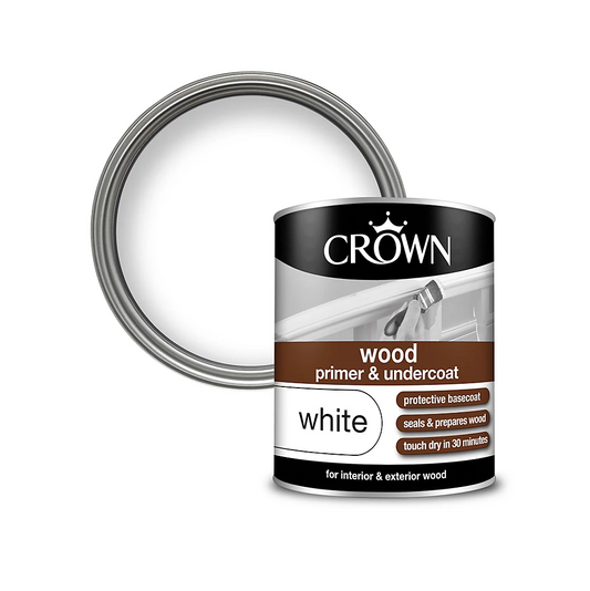 Crown Quick Dry Wood Primer White 750ML