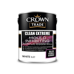Crown Trade Clean Extreme Mould Inhibiting Acrylic Eggshell White 5L