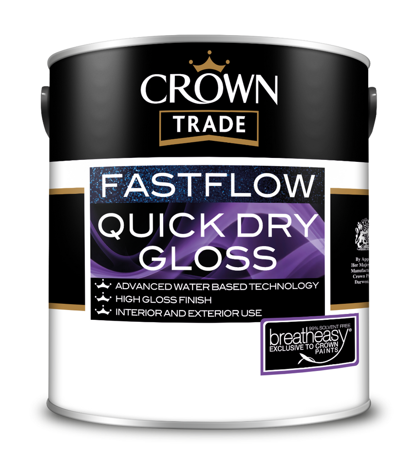 Crown Gloss Fastflow Quick Dry White 2.5L