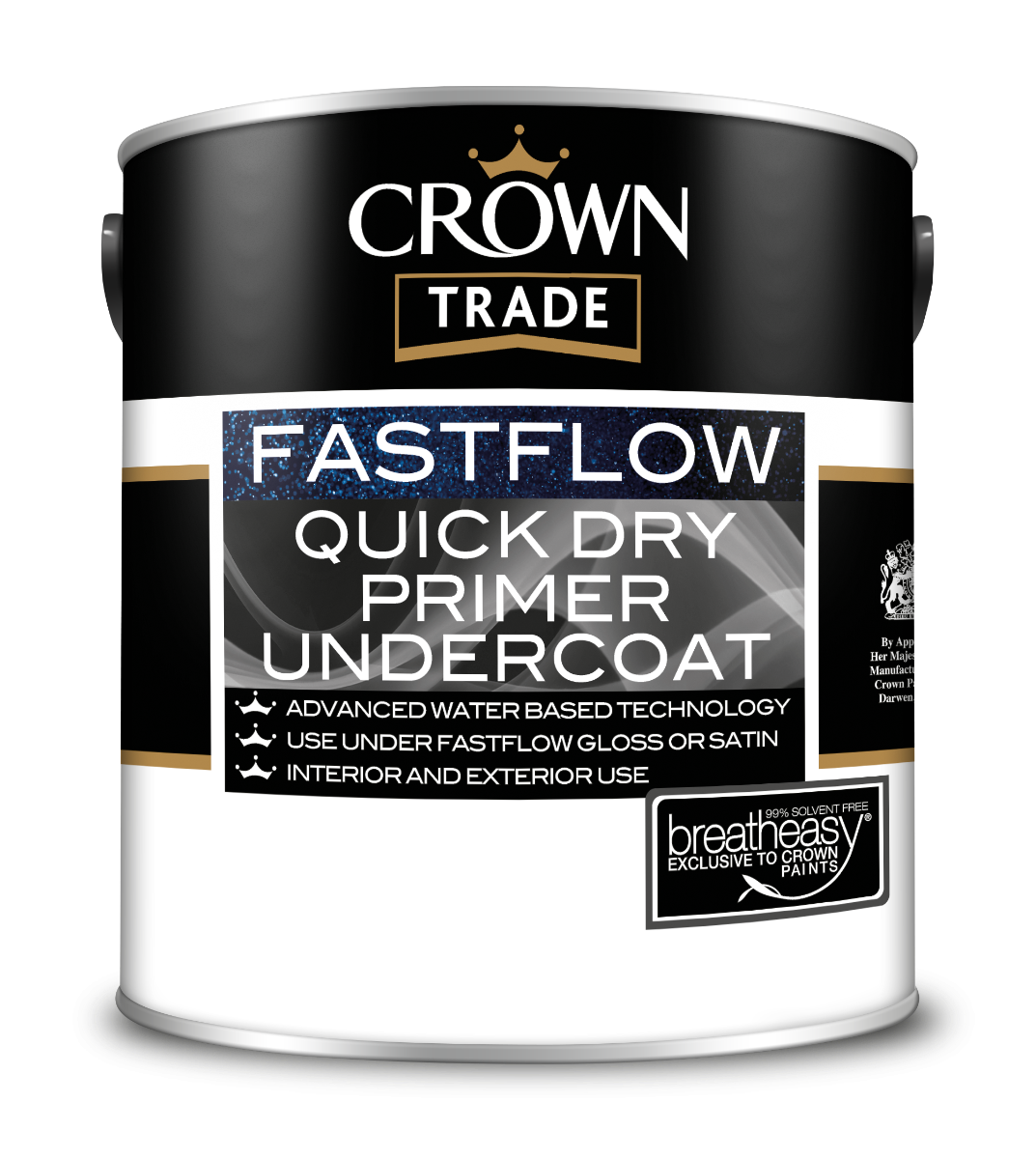 Crown Undercoat Fastflow Quick Dry White 2.5L
