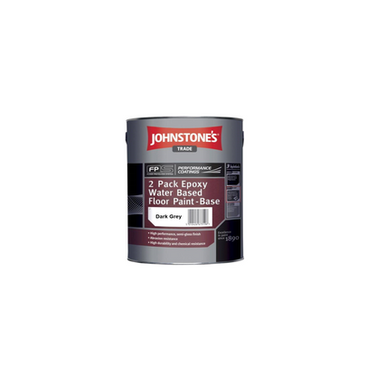 Johnstone's 2 Pack Epoxy Water-Based Floor Paint Dark Grey 4L