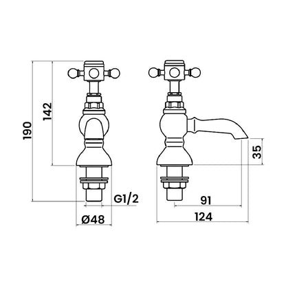 TT101 Basin Taps - Chrome