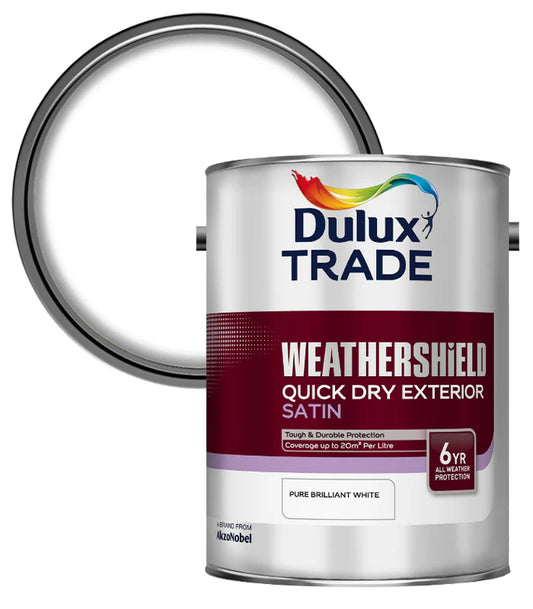Dulux Trade Weathershield Quick Dry Exterior Satin 1L