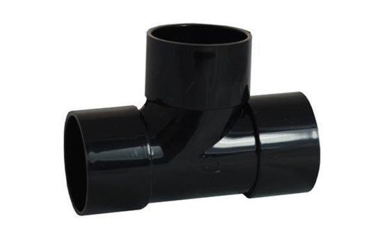 Waste Solvent Weld 50MM 90 Degree Tee Black