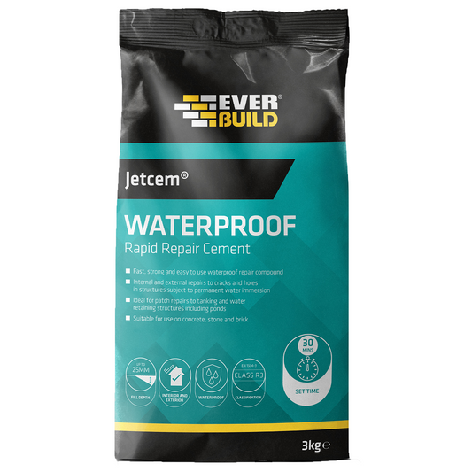 Everbuild Sika 620436 Jetcem Waterproofing Rapid Set Cement