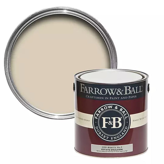 Farrow & Ball  Off-White No.3 750ml 2.5L 5L