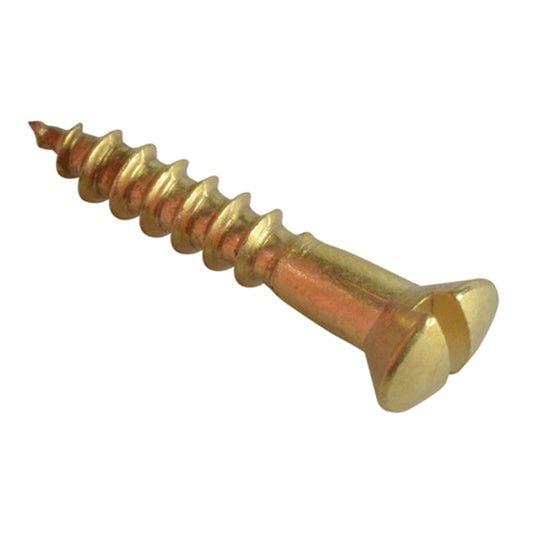 Slotted 3/4"x6 Screws 25 (pce) Brass