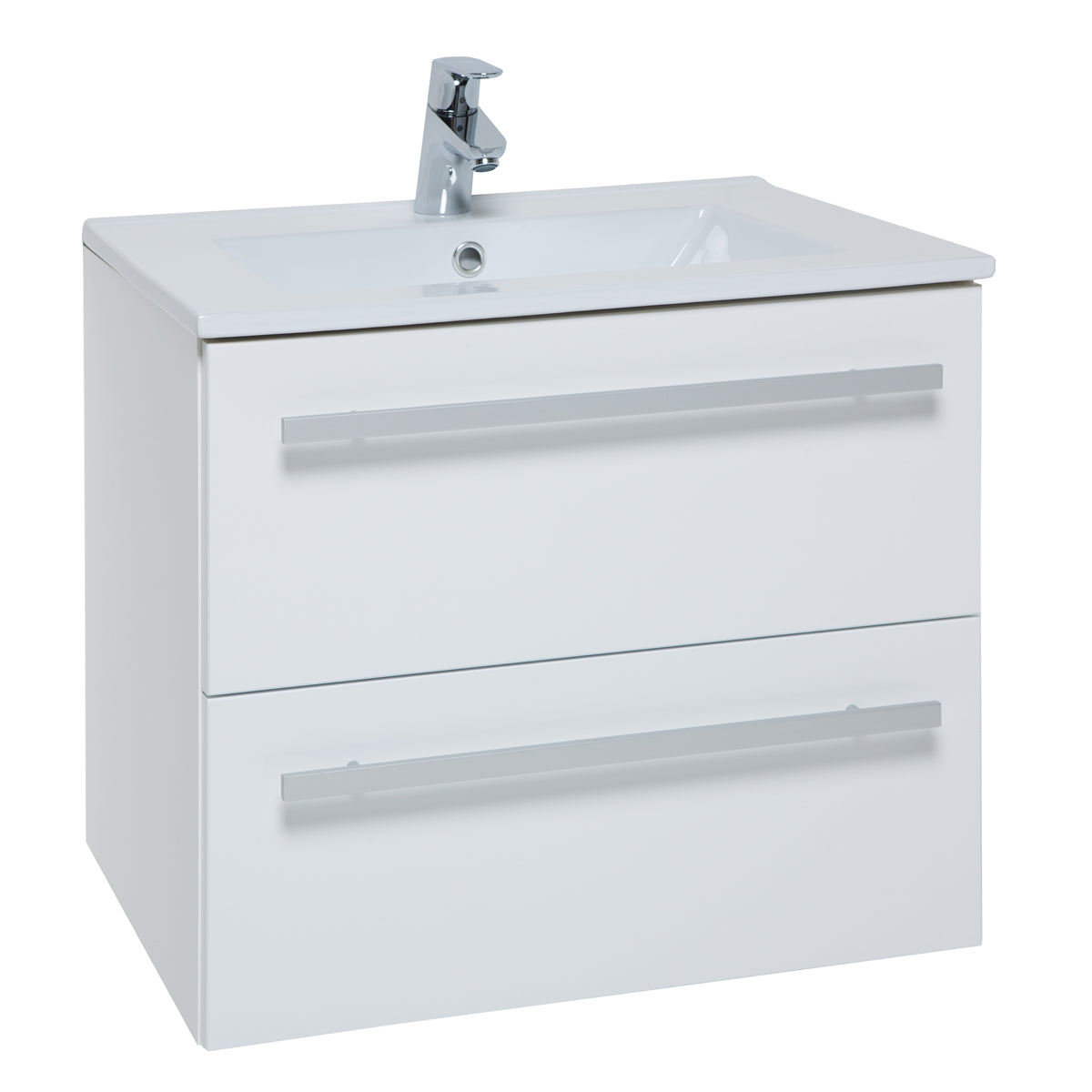 Purity Wall Mounted 2 Drawer White 600*500*450Mm