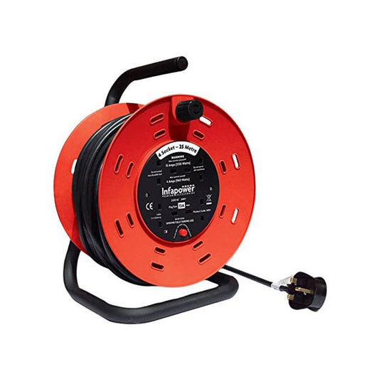 Infapower Cable Reel 4 Sockets 25M