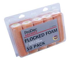 4" Flocked Foam Mini Roller - 10 Pack