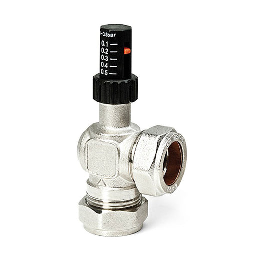22MM 0.1-0.5 Bar Angled  By-Pass Valve