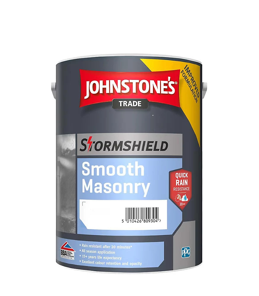 Johnstone's Trade Stormshield  Smooth Masonry Magnolia 5L